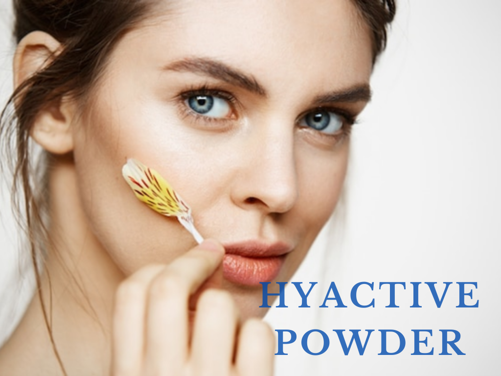 Hyactive-Powder ไฮยารูโรนิค แอซิด ขนาดโมเลกุลต่ำเพียง 10-20 kDa ลิขสิทธิ์เฉพาะของผู้ผลิต ช่วยผิวอิ่มฟู เด้ง และลดเลือนริ้วรอย ร่องลึก